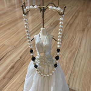 Faux pearl necklace